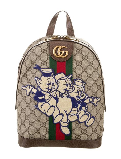 gucci three little pigs backpack|GUCCI X DISNEY GG Supreme Monogram Web Three .